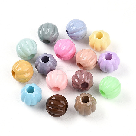 Opaque Acrylic European Beads OACR-I015-66-1