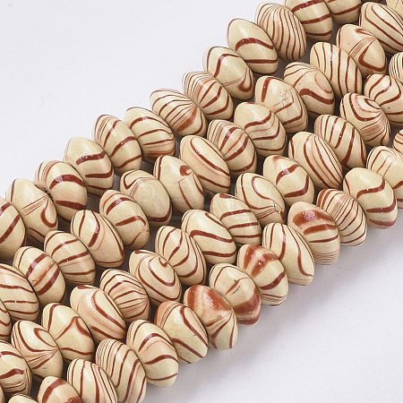 Dyed Natural Wooden Beads Strands WOOD-T025-007A-007A-LF-1