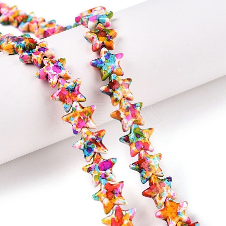 Spray Painted Synthetic Turquoise Beads Strands LS-UNKW-T001-11D-1