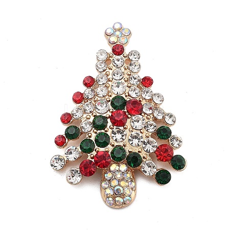 Christmas Alloy Rhinestone Cabochons FIND-U016-03G-04-1