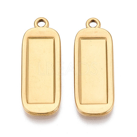 304 Stainless Steel Pendant Cabochon Settings STAS-N108-64G-1
