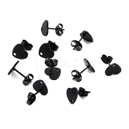 304 Stainless Steel Stud Earring Findings Ion Plating(IP) STAS-I183-03A-EB-1