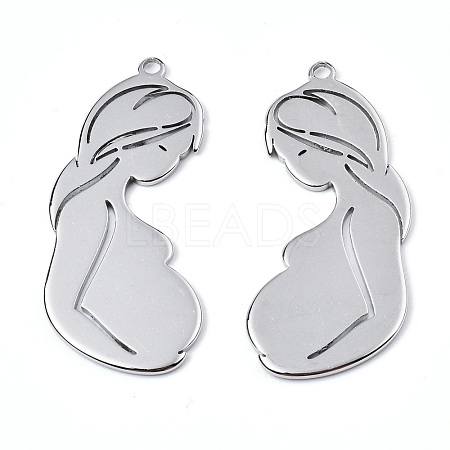 Non-Tarnish 201 Stainless Steel Pendants STAS-N098-069P-1