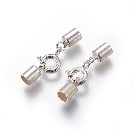 925 Sterling Silver Spring Ring Clasps STER-G019-G-08S-1