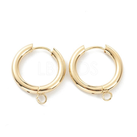 201 Stainless Steel Huggie Hoop Earring Findings STAS-P283-01G-G-1
