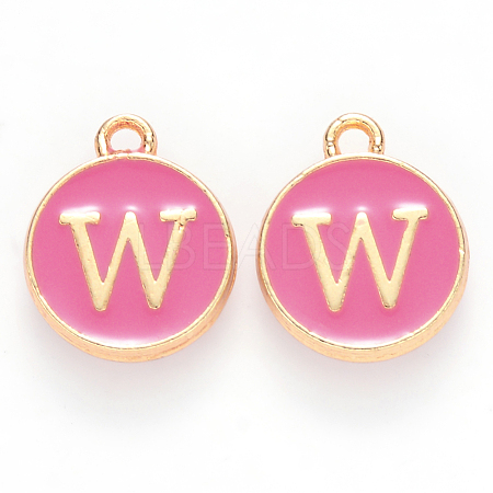 Golden Plated Alloy Enamel Charms X-ENAM-S118-08W-1