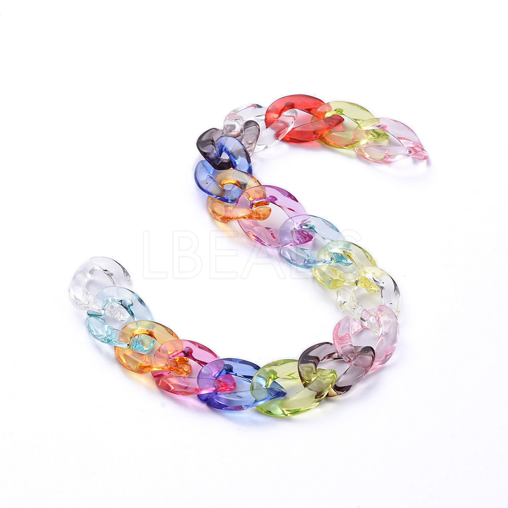 Handmade Transparent Acrylic Twisted Chains - Lbeads.com