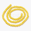 Opaque Solid Color Glass Beads Strands EGLA-A034-P4mm-D04-2