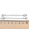 Brass Micro Pave Cubic Zirconia Ends with Chains KK-U043-02P-3