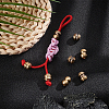 8Pcs 4 Styles Outdoor EDC Tool Brass Parachute Rope European Beads KK-NB0003-64-4
