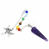 Natural Amethyst Dowsing Pendulums WG14383-06-1