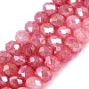 Electroplate Crackle Imitation Jade Glass Beads Strands LS-EGLA-Q131-02B-06-1