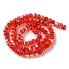 Transparent Electroplate Glass Beads Strands GLAA-Q099-C01-M01-3