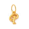 925 Sterling Silver Letter Charms with Jump Rings STER-R008-01G-P-1