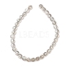 Tibetan Style Flat Round with Heart Alloy Bead Strands TIBEB-O007-12-NR-2