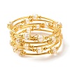 Bling Glass Beaded Wrap Bracelet BJEW-JB07746-04-1