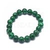 Synthetic Malachite(Dyed) Bead Stretch Bracelets BJEW-K212-A-031-2