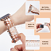 Bling Synthetic Mixed Stone Beaded Stretch Watch Bands STAS-WH0029-72-3