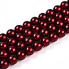 Baking Paint Pearlized Glass Pearl Bead Strands HY-N002-6mm-A13-2