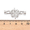 925 Sterling Silver Micro Pave Cubic Zirconia Fold Over Clasps STER-T008-02P-01-3