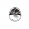 Flat Round with Eye Alloy Finger Ring RJEW-N029-093-2