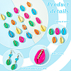 AHADERMAKER 30Pcs 5 Colors Spray Painted Natural Cowrie Shell Pendants SSHEL-GA0001-15-8