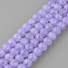 Synthetic Crackle Quartz Beads Strands X-GLAA-S134-6mm-15-1