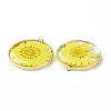 Transparent Clear Epoxy Resin Pendants RESI-L036-12G-04-3