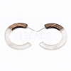 Resin & Walnut Wood Stud Earring Findings X-RESI-R425-01-A03-2