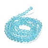 Transparent Electroplate Glass Beads Strands GLAA-F029-2mm-D20-2