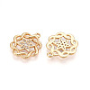 Brass Micro Pave Cubic Zirconia Pendants KK-N262-108B-G-2