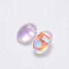 Transparent Spray Painted Glass Charms GLAA-R211-05-F06-2