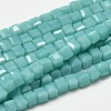 Faceted Cube Glass Beads Strands X-EGLA-J133-C06-1