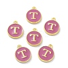 Golden Plated Alloy Enamel Charms ENAM-XCP0001-13T-2