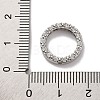 Rack Plating Brass with Cubic Zirconia Bead Frame KK-S406-09C-P-3