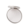 Non-Tarnish 304 Stainless Steel Open Cuff Ring Findings STAS-E124-05O-P-2