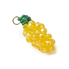 Handmade Glass Beaded Grape Pendants PALLOY-MZ00489-04-3