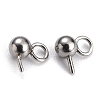 304 Stainless Steel Ball Post Stud Earring Findings STAS-Z035-02P-A-1