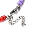 Dyed Natural Freshwater Shell Nuggets Beaded Chakra Necklaces NJEW-JN05486-5