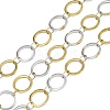 304 Stainless Steel Two Tone Ring Link Chains CHS-G044-05GP-1