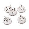 304 Stainless Steel Charms STAS-Q201-T445-1S-1