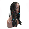 Plated Iron Twisted Hair Coil Dreadlock Beads IFIN-S696-110S-3