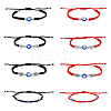 8Pcs 8 Style Lampwork Evil Eye Braided Bead Bracelets Set BJEW-FI0001-45-8