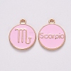 Alloy Enamel Pendants ENAM-S124-01B-09L-1