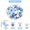 47Pcs 7 Styles Cartoon Silicone Beads FIND-YW0010-39A-3