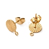 Ion Plating(IP) 304 Stainless Steel Stud Earring Findings STAS-E192-01G-01-2
