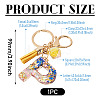 Alloy Resin Polygon Keychains KEYC-TADJ0002-03G-P-2
