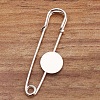 Brass Safety Pins Brooch Findings KK-WH0081-92A-S-1