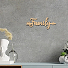 Word Family Laser Cut Unfinished Basswood Wall Decoration WOOD-WH0113-103-7