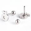 201 Stainless Steel Barbell Cartilage Earrings EJEW-R147-23-2